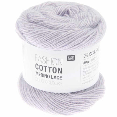 Rico - Fashion Cotton Merino Lace - 50g - Lilac | Yarn Worx