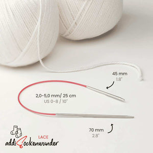 Addi Sock Wonder Lace Circular Knitting Needles - 25cm| Yarn Worx