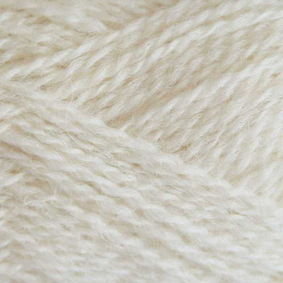 Baa Ram Ewe - Pip Colourwork 4ply Yarn - 25g shown in colourway 001 White Rose Cream | Yarn Worx