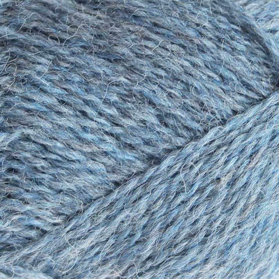 Baa Ram Ewe - Pip Colourwork 4ply Yarn - 25g shown in colourway 077 Aire Blue | Yarn Worx