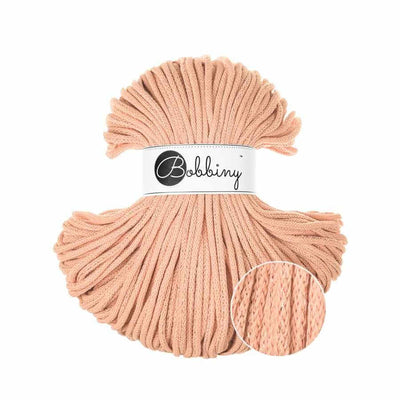 Bobbiny 5mm Braided Cord - Unicolour Peach Fuzz | Yarn Worx