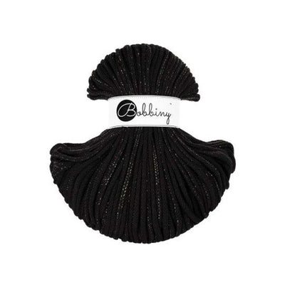 Bobbiny 5mm braided cord - Golden Black | Yarn Worx
