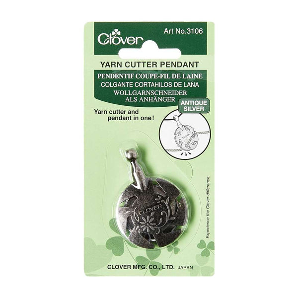 Clover Yarn Cutter Pendant Silver 