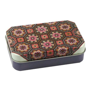 Emma Ball / Janie Crow - Persian Tiles Rectangular Hinged Tin | Yarn Worx