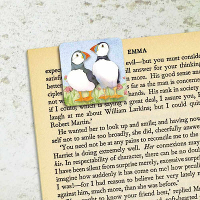 Emma Ball - Sea Thrift Puffins Mini Magnetic Page Markers | Yarn Worx