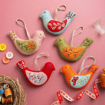 Folk Birds Felt Craft Kit | Yarn Worx