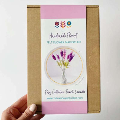 French Lavender Posy Felt Flower Craft Kit | Yarn Worx