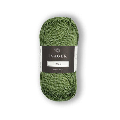 Isager - Trio 2 - 50g shown in colourway Green Tea | Yarn Worx