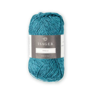 Isager - Trio 2 - 50g shown in colourway Petroleum | Yarn Worx