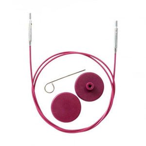 KnitPro - 360 Degree Swivel Cable for Interchangeable Circular Needles - Purple | Yarn Worx