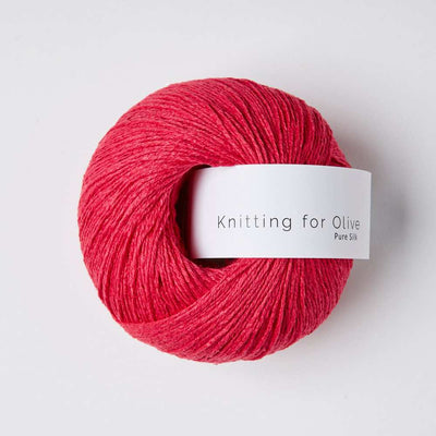 Knitting for Olive - Pure Silk - 50g - Pink Daisies | Yarn Worx