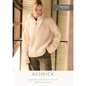 Keswick Zipped Sweater - Official Printed Pattern - MODE at Rowan | Yarn Worx