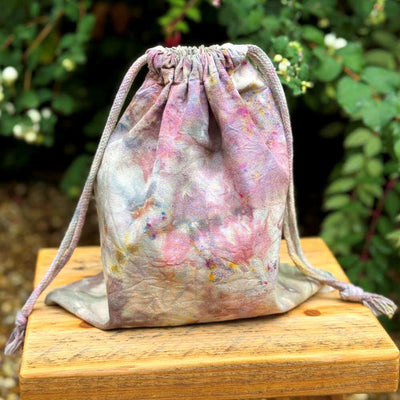 Market Town Yarns - Ice Dyed Cotton Drawstring Bag shown in mixed  colour | Yarn Worx