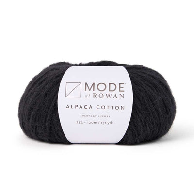 Mode at Rowan - Alpaca Cotton - 25g shown in colour 010 Noir | Yarn Worx