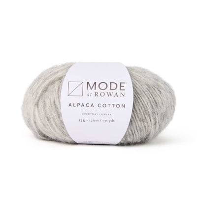 Mode at Rowan - Alpaca Cotton - 25g shown in colour 013 Feather Grey | Yarn Worx