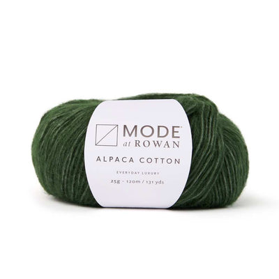 Mode at Rowan - Alpaca Cotton - 25g shown in colour 018 Foliage Green | Yarn Worx