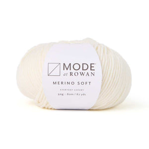 Mode at Rowan - Merino Soft - 50g shown in colour 017 Snow | Yarn Worx