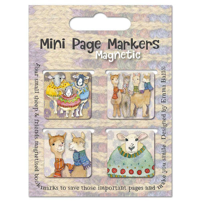 Emma Ball - Sheep in Sweaters and Alpacas Mini Magnetic Page Markers | Yarn Worx