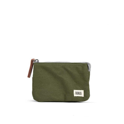 ROKA London Carnaby Small Recycled Canvas Bag - Moss | Yarn Worx