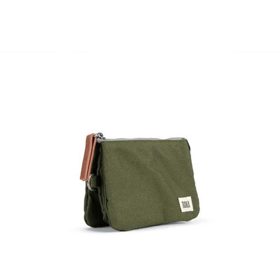 ROKA London Carnaby Small Recycled Canvas Bag - Moss | Yarn Worx