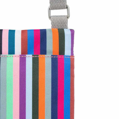 ROKA London Chelsea Sling Pocket Recycled Canvas Bag - Multi Stripe | Yarn Worx