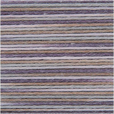 Rico - Baby Cotton Soft Print DK - 50g shown in colourway 028 - Lilac Brown | Yarn Worx