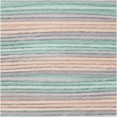 Rico - Baby Cotton Soft Print DK - 50g shown in colourway 034 Mauve Aqua | Yarn Worx