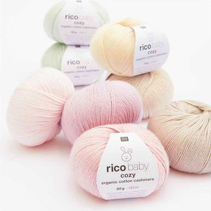 Rico - Baby Cozy Organic Cotton Cashmere Sport Weight Yarn - 50g | Yarn Worx