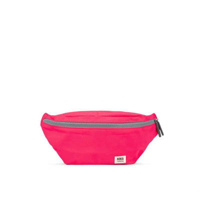 ROKA London Jubilee Sling Recycled Nylon Bag - Raspberry Neon | Yarn Worx