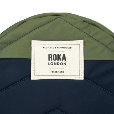 ROKA London Creative Waste Paddington B Recycled Nylon Bag - Avocado / Midnight | Yarn Worx