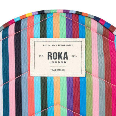 ROKA London Paddington B Recycled Canvas Bag - Multi Stripe | Yarn Worx