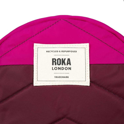 ROKA London Creative Waste Paddington B Recycled Nylon Bag - Candy / Plum Rich text editor | Yarn Worx