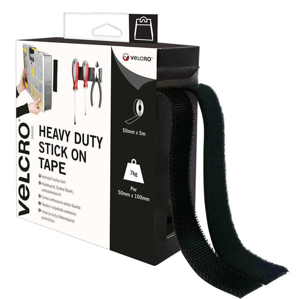 VELCRO® Brand Stick On For Fabrics 19 mm x 60 cm - Black