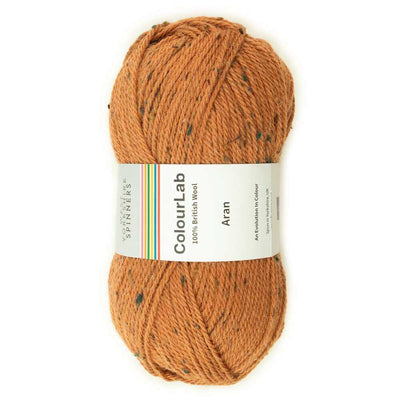 West Yorkshire Spinners - ColourLab Aran Yarn - 100g shown in colourway Burnt Orange Tweed 1183 | Yarn Worx