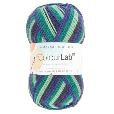 West Yorkshire Spinners - ColourLab DK Yarn - 100g shown in colourway Frosty Blues 892 | Yarn Worx