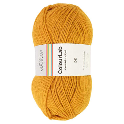 West Yorkshire Spinners - ColourLab DK Yarn - 100g shown in colourway Mustard Yellow 1205 | Yarn Worx