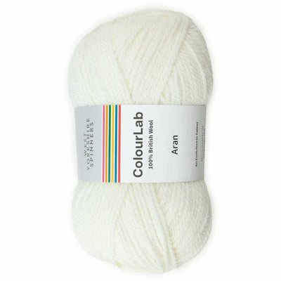 West Yorkshire Spinners - ColourLab Aran Yarn - 100g shown in colourway Winter White 1171 | Yarn Worx