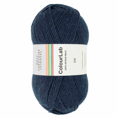 West Yorkshire Spinners - ColourLab DK Yarn - 100g shown in colourway Midnight Navy 1206 | Yarn Worx