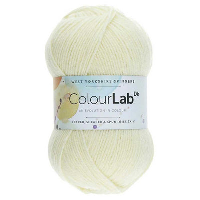 West Yorkshire Spinners - ColourLab DK Yarn - 100g shown in colourway Natural Cream 010 | Yarn Worx