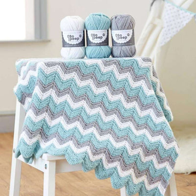 West Yorkshire Spinners - Bo Peep DK - Zig Zag Knitted Blanket Kit | Yarn Worx