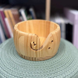 Light Wood Hand Made Yarn Bowl | Yarn Worx