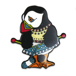 Emma Ball - Knitting Puffin Enamel Pin | Yarn Worx