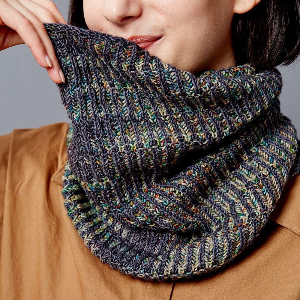 Gusto Wool Moire Cowl Pattern Digital Download Yarn Worx