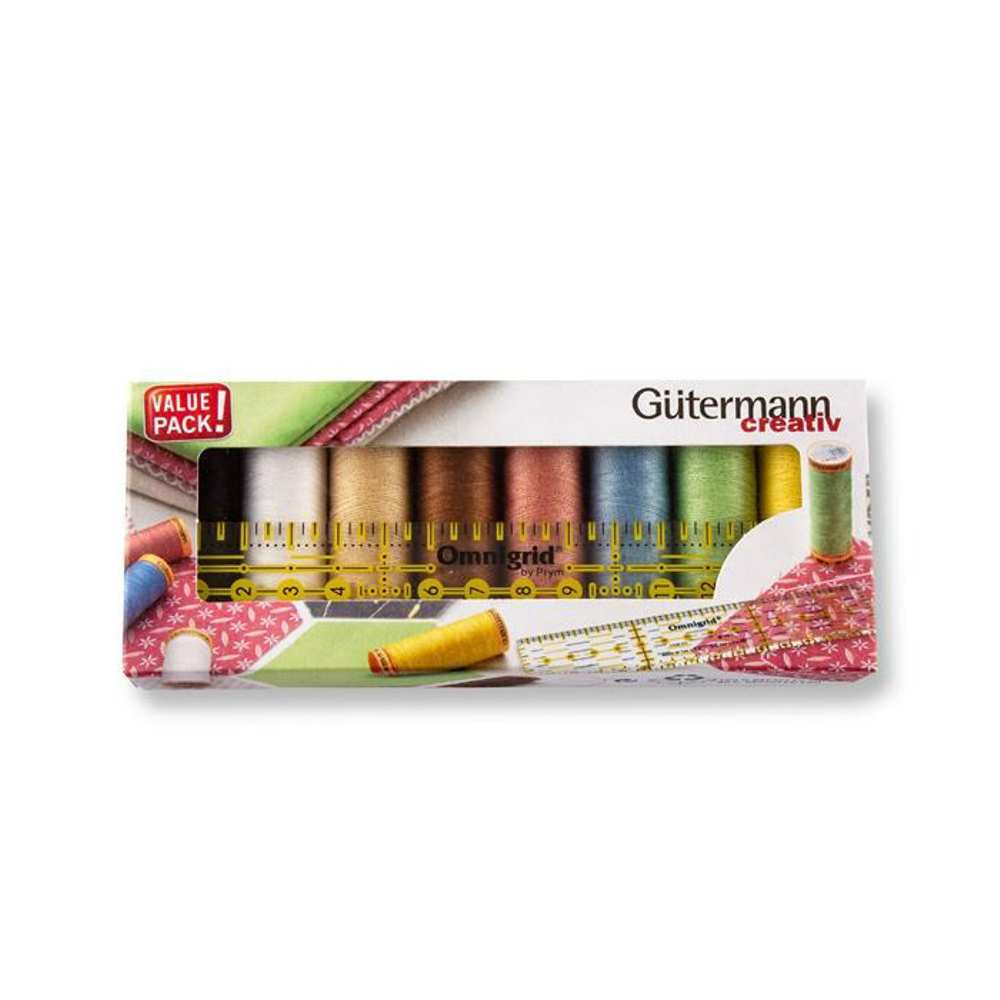 Gutermann Creativ Sewing Thread Set with Ruler