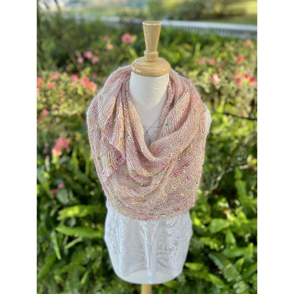 Silk Scarf the Mysterious Owl Pink Silk Shawl Special Gift 